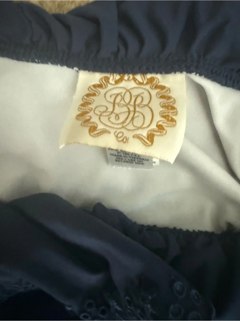 The Beaufort Bonnet Company Navy Ruffle Swimsuit